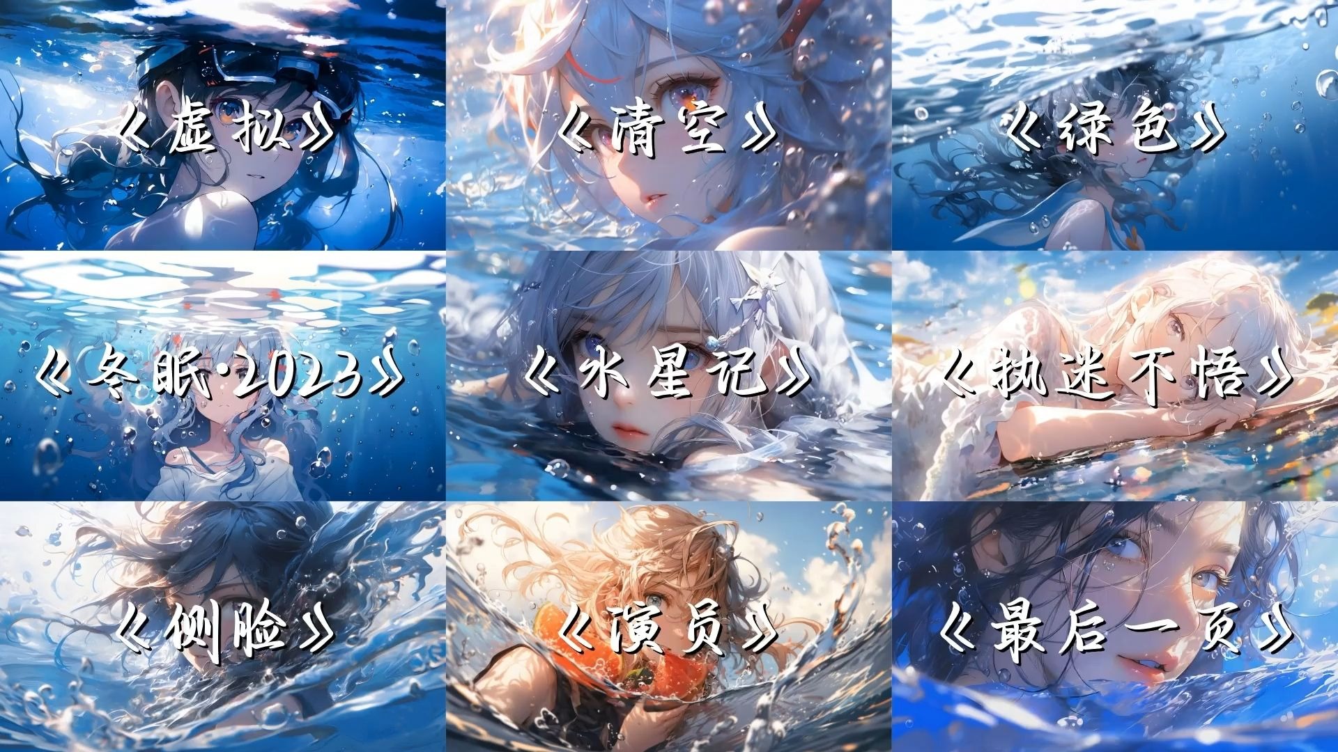 【深夜emo必听歌单】《虚拟》《清空》《绿色》《冬眠·2023》《水星记》《执迷不悟》《侧脸》《演员》《最后一页》