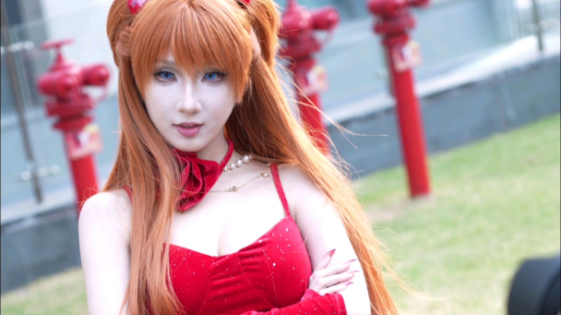 [Akira Red No.2] - Red Dress Long Legs Eva New Century Evangelion