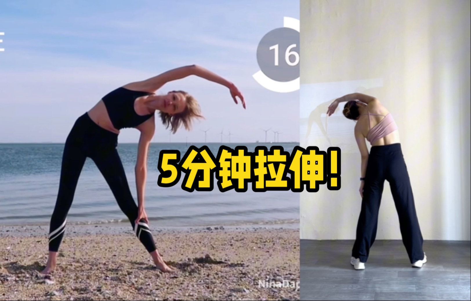 5分钟快速拉伸唤醒激活全身！跟练Nina Dapper