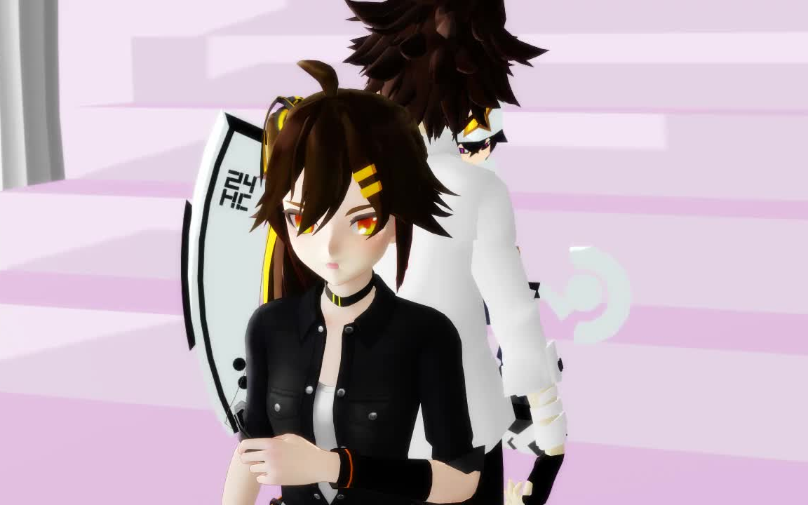 【凹凸世界 安炎 mmd】 主人不可以啵武器嘴 安在做 狮在看