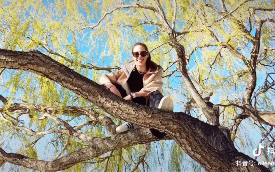 谷爱凌  爬树玩