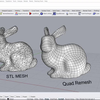 Rhino 7 WIP 新功能 三角面网格模型转换为实体四边面模型 重新布线