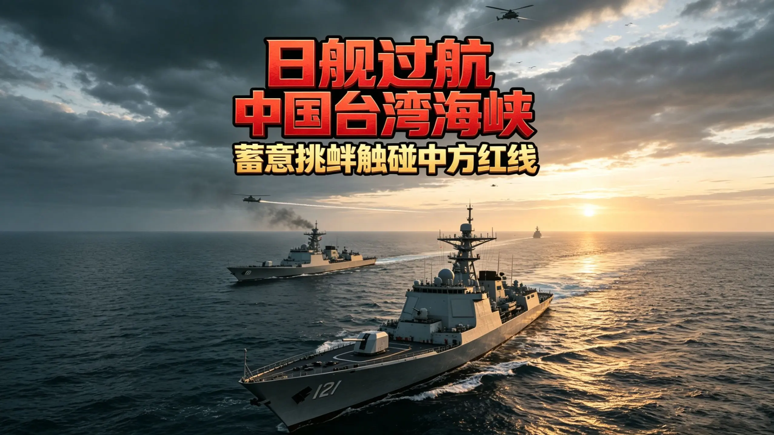 日舰过航台海属违法 中方严正反制