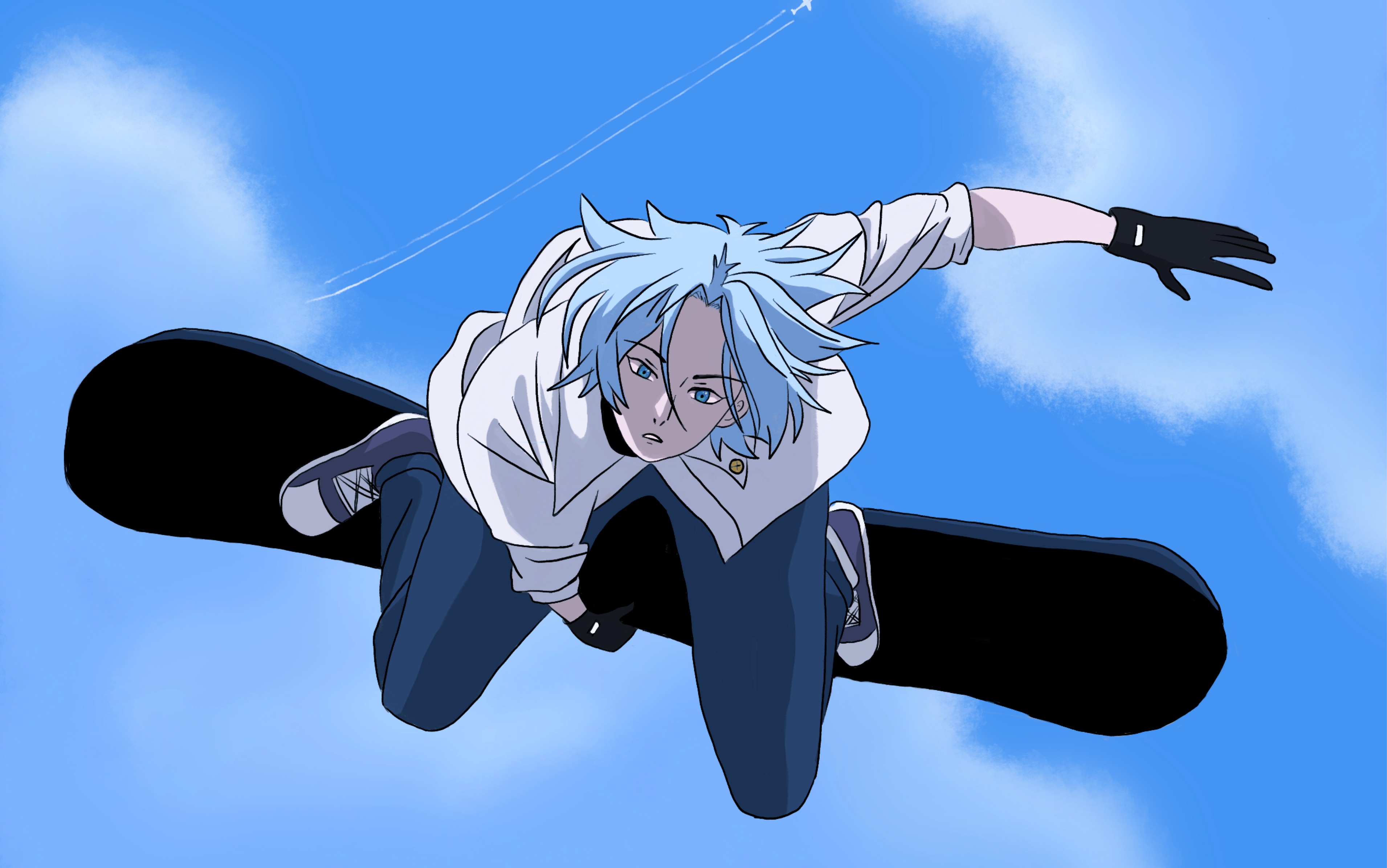 活动作品procreate无限滑板兰加呆呆滑板美人flyhigh