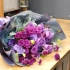【大叔说花】花店日常vlog96/紫色系混搭鲜花束/绣球、玫瑰、洋桔梗、松虫草
