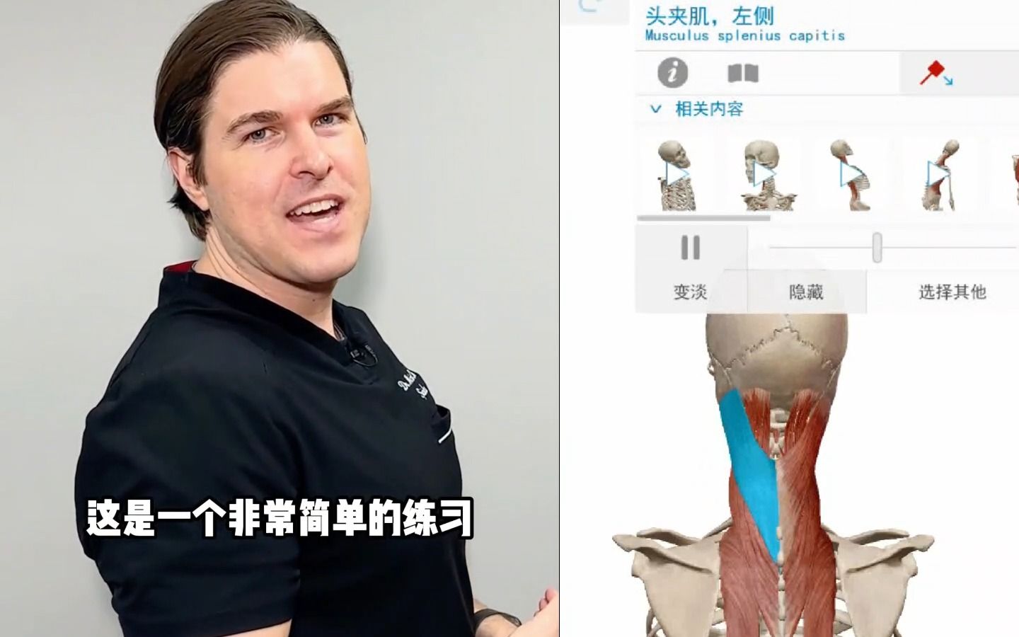 颈部伸肌群训练，改善圆肩驼背，矫正体态，久坐劳损，运动康复