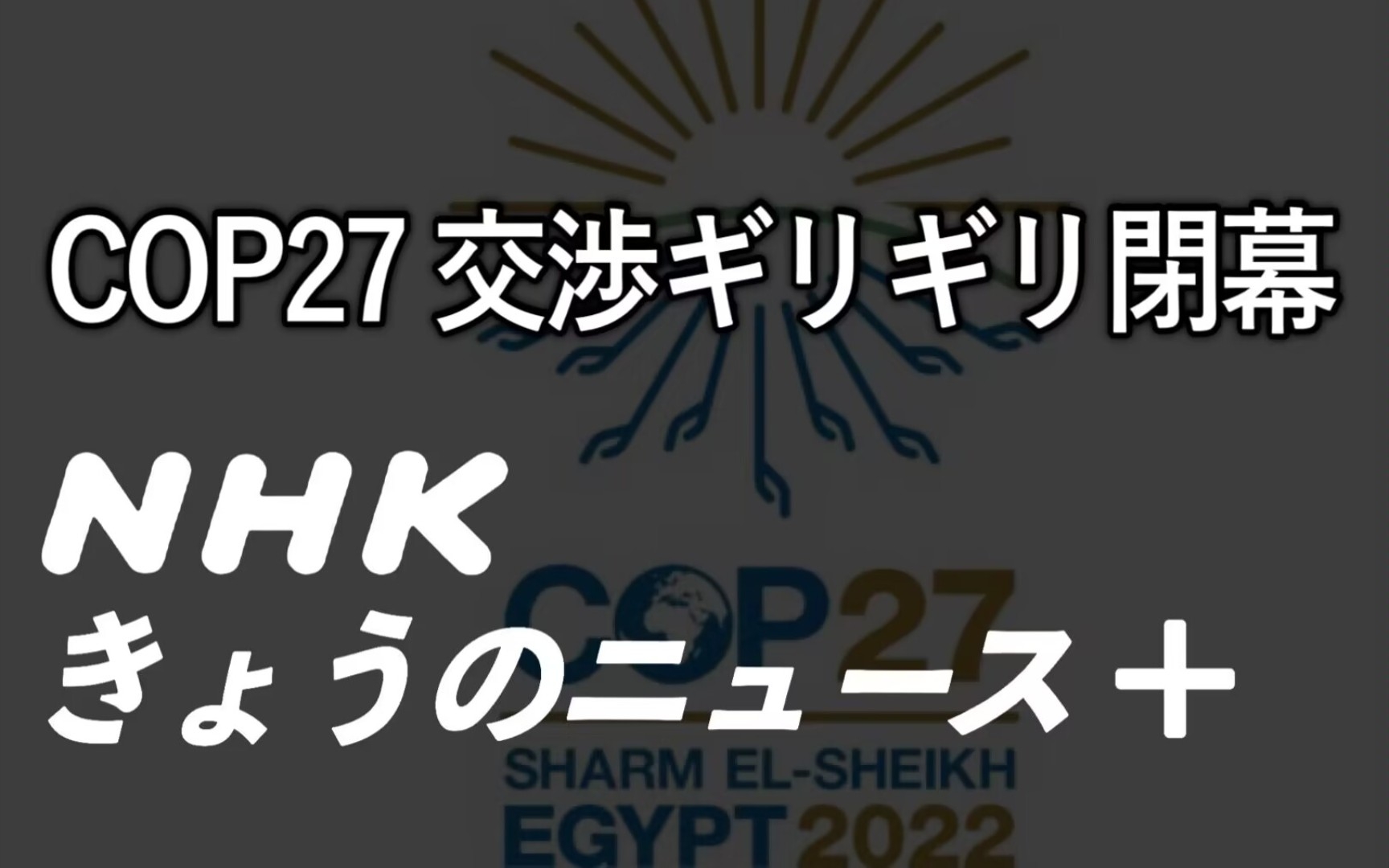 [NHKニュース解説] COP27闭幕 「损害と损失」目立つ対立 资金创设へギリギリの交渉 気候対策絵空事にならぬようには(NHKラジオ放送 1124)哔哩哔哩...