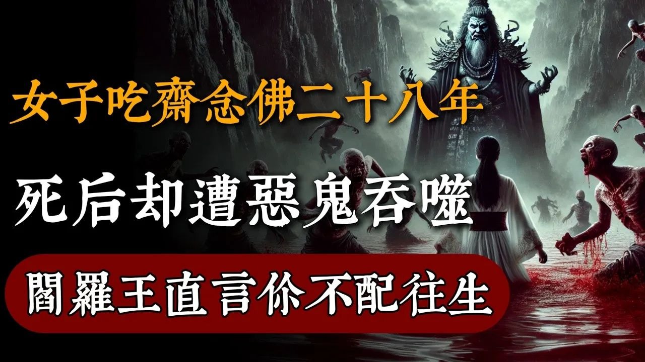 女子吃齋念佛二十八年，死後卻遭惡鬼吞噬！閻羅王直言：你不配往生！#般若心语 #佛教 #佛家 #佛法 #佛學知識 #佛學智慧 #修心修行 #佛教文化 #禪悟人生#