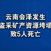云南会泽发生私挖盗采矿产资源垮塌事故 致5人死亡