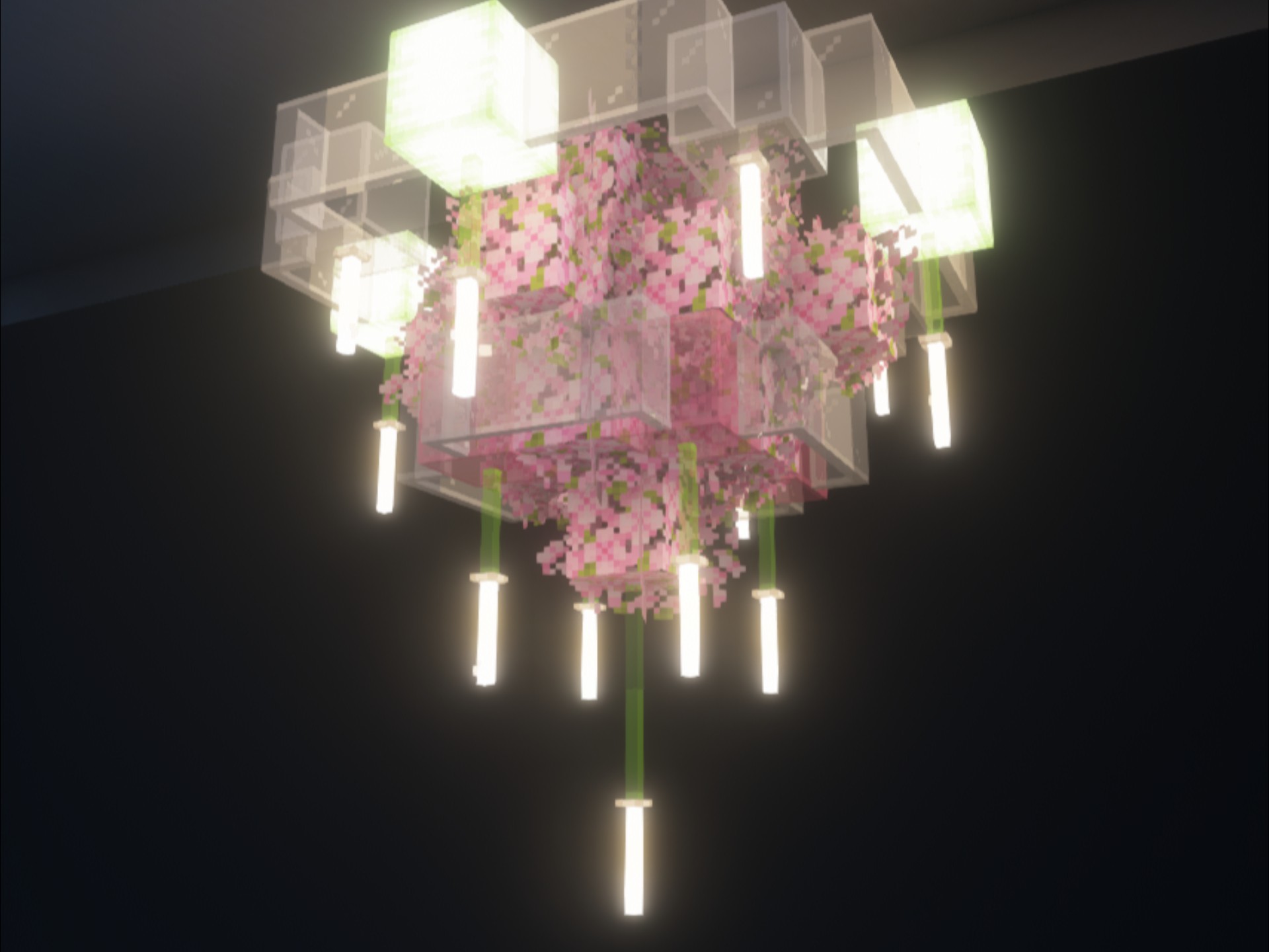 来建一个清纯风樱花吊灯