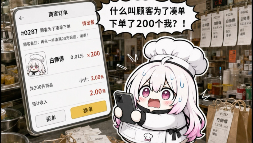 老大我们天天幻想真的有用吗40（厨师篇）什么叫顾客下单了两百个我？！#鼠鼠的幻想#二次元#meme#漫画#厨师