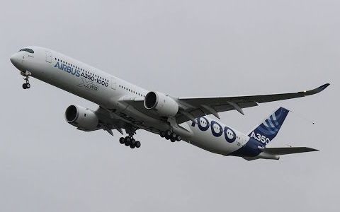 空中客车a350-1000xwb成功在图卢兹起飞