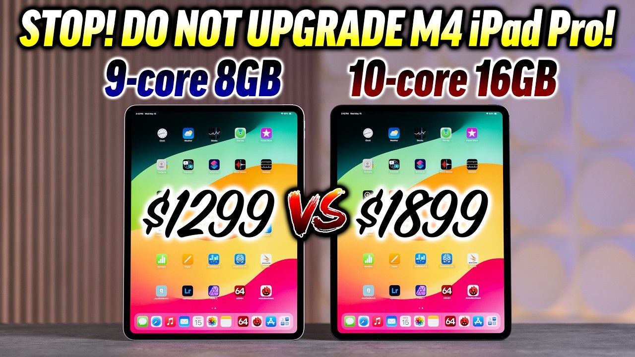 【苹果测评】8GB内存 vs 16GB M4 iPad Pro 性能上的差距值600美金吗？| 作者 MaxTech | 机翻中字