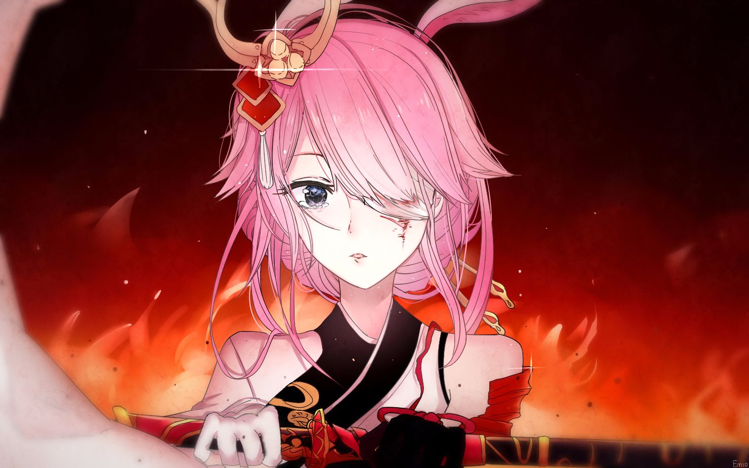 真炎幸魂·八重樱【作画过程】【崩坏3】