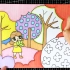儿童画手绘：花森林