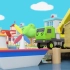 吊车在码头卸货，儿童动画 益智 早教 育儿 玩具 启蒙 卡通 汽车玩具动画