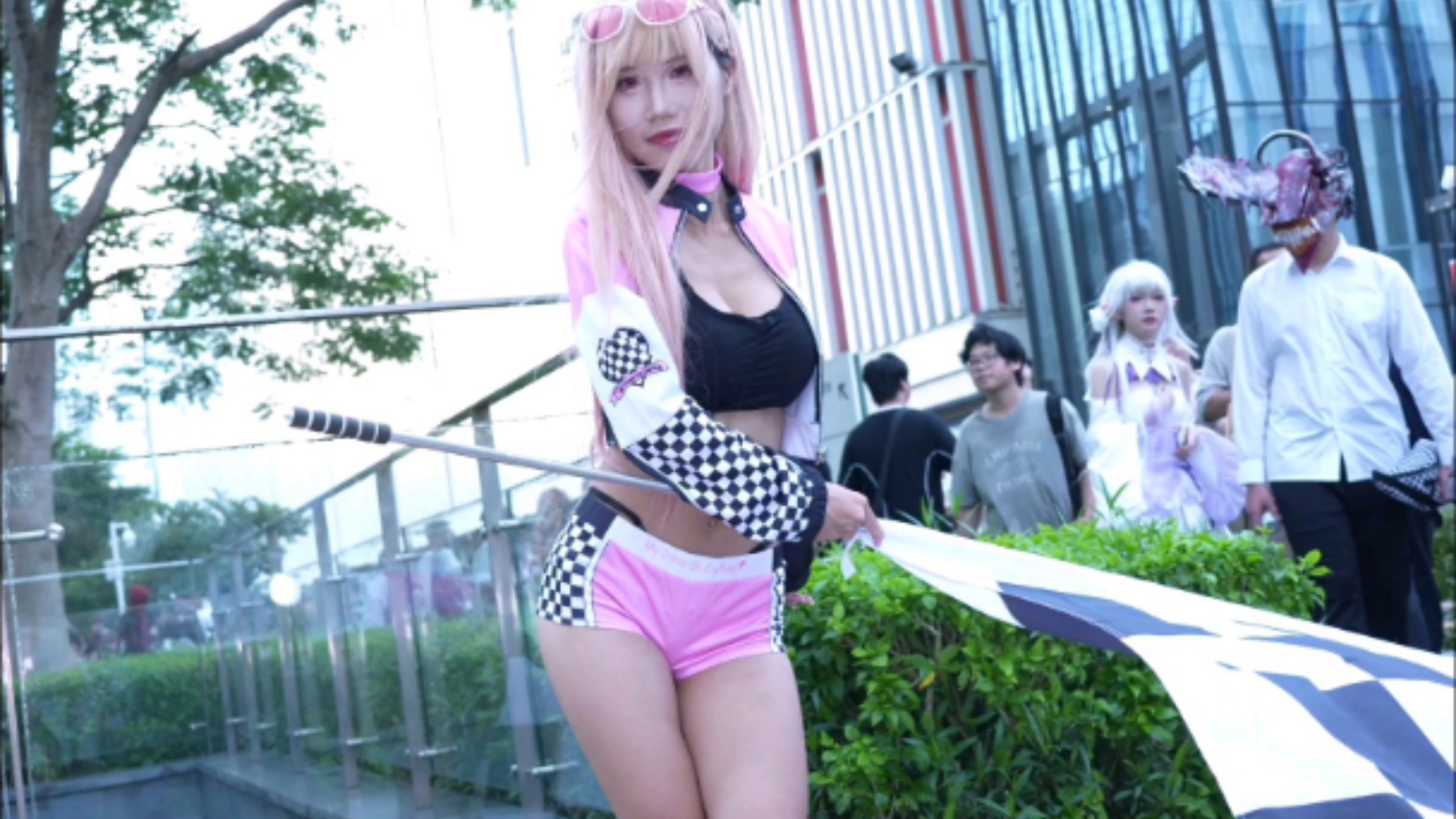 Racing Suit Kitagawa Kaemon cos]-Long-legged sister with abs