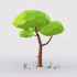 【C4D搬运】低多边形小树的建模与动画