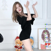 韩国女主播伊素婉超性感热舞火辣身材黑衣诱惑