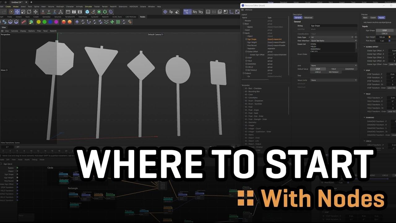 【精翻】C4D 初学者场景节点指南：入门之道（第四部分）—— 程序化建模