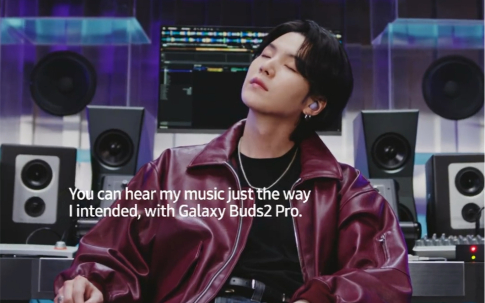 闵玧其代言三星Galaxy Buds 2 Pro广告