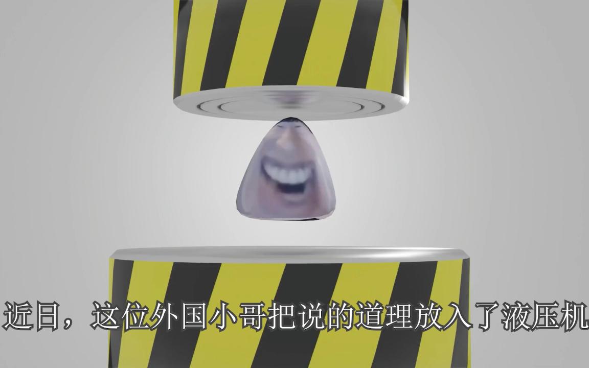 [3D动画]外国小哥把说的道理放进液压机，网友: