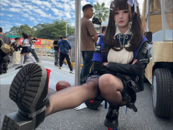 You can't stand on your bare feet.