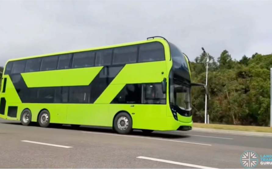新加坡adl三轴三门双层enviro500mmc巴士珠海试车