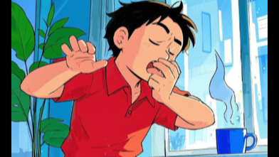 无规律打喷嚏，清嗓子，时间间隔五分钟左右