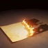 C4D高级教程 纸张燃烧建模渲染特效 Burning Paper Effect