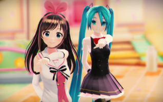 【mmd】60fps 爱酱和miku前辈の赏月独奏会