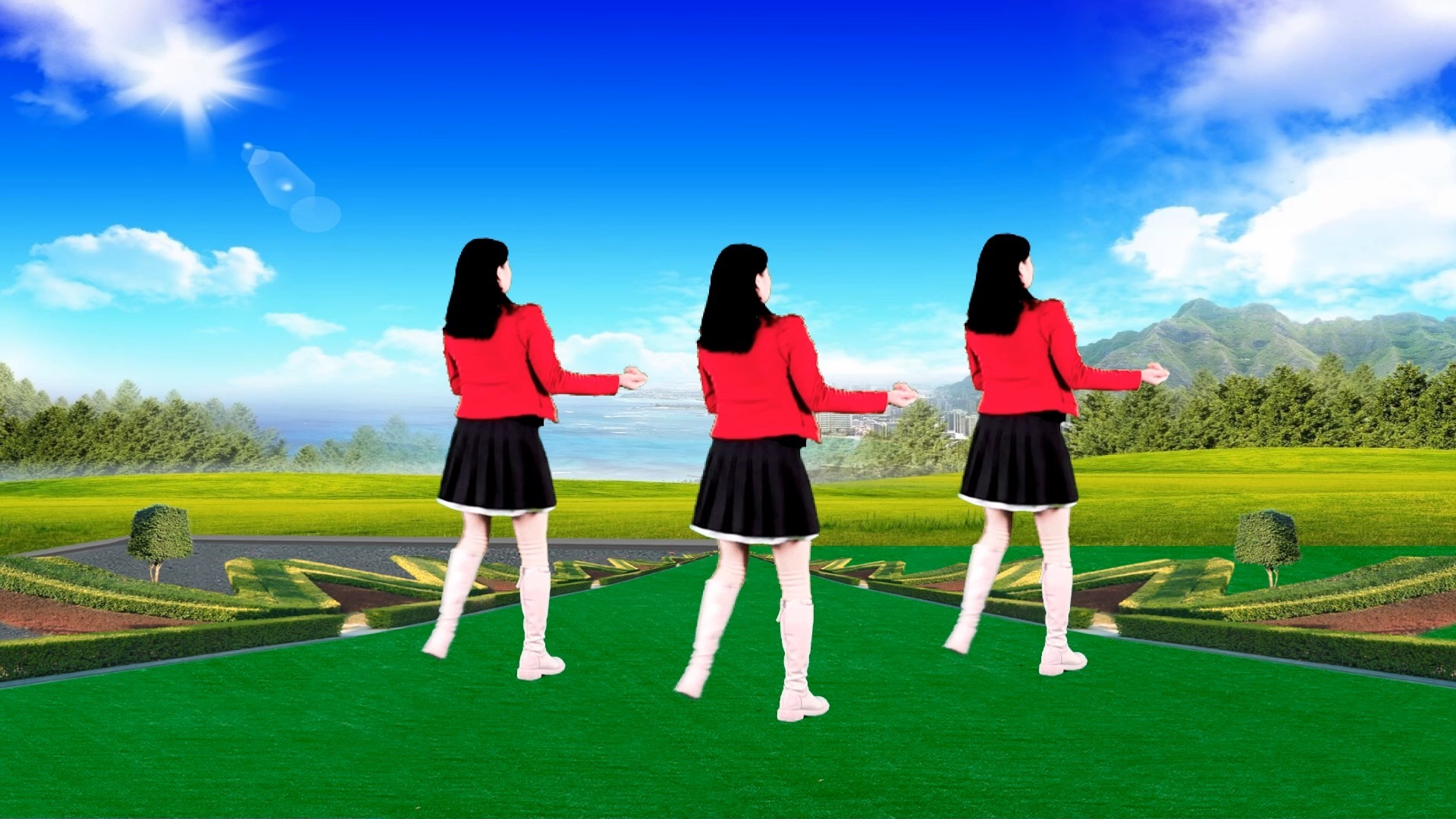 广场舞背面示范《妹妹你是我的人》动感步子舞，好听好看好学