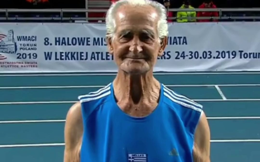 90-95岁60米决赛，90岁的老爷爷1306秒获得冠军！
