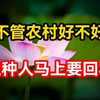 不管农村好不好，这三种人马上要回农村！看下其中有没有你