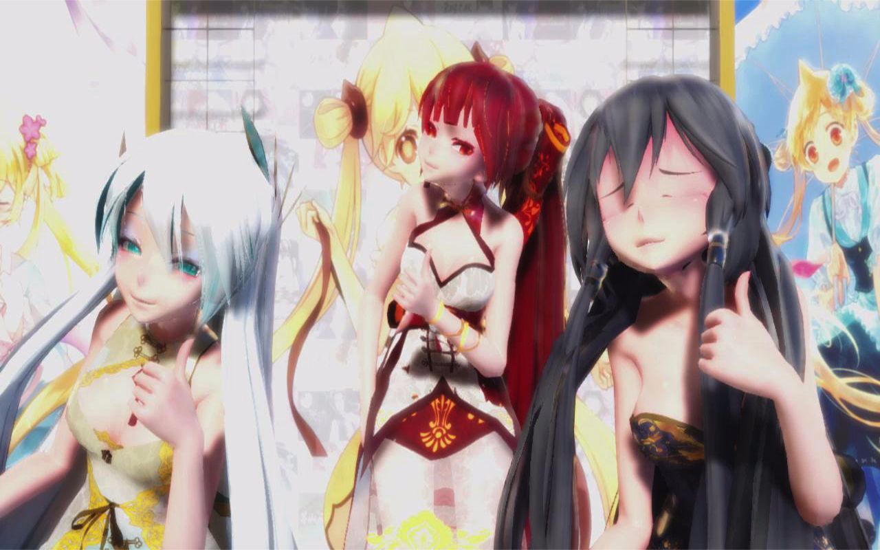 【mmd everybody 洛天依 东方栀子 言和