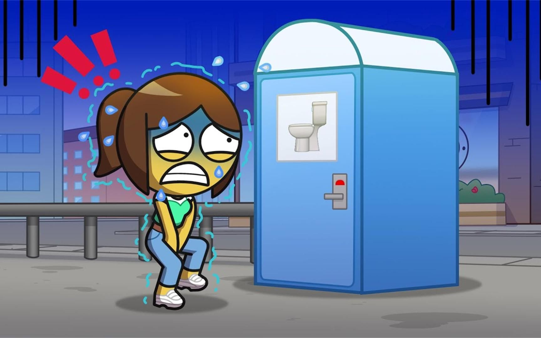 搞笑动画：上厕所的尴尬瞬间，真是一个难忘的如厕经历