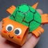 用鸡蛋托和卡纸，做一个超级萌的小乌龟，幼儿园创意手工