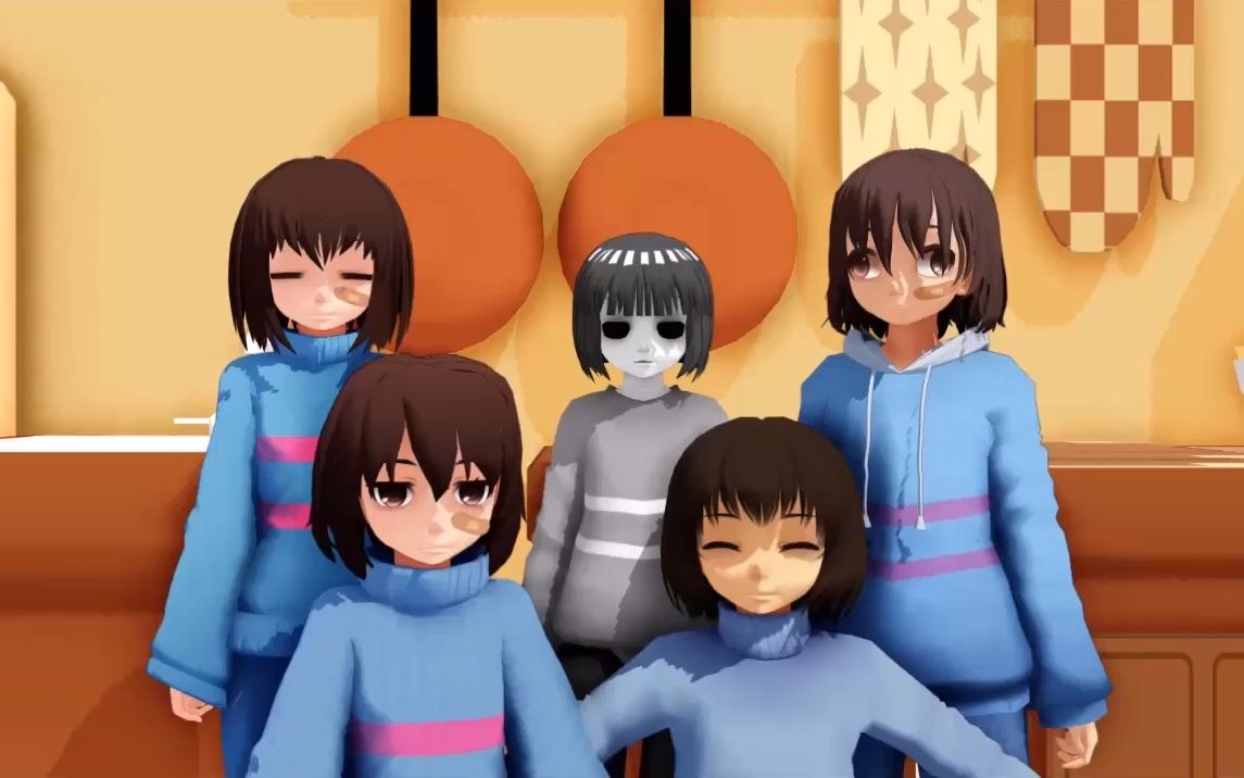 【undertale mmd】五福献唱 omfg - i love you