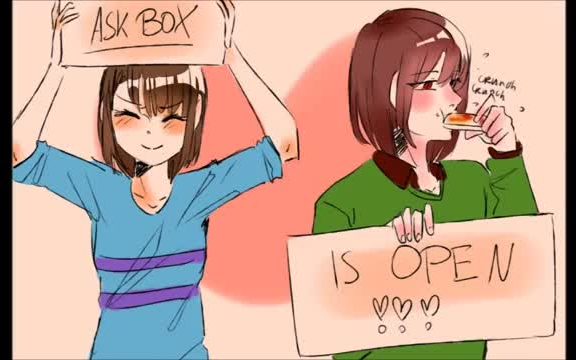frisk和flower开车图,frisk和Flower开车图 ask charisk (undertale comic dub) 有声 frisk and chara
