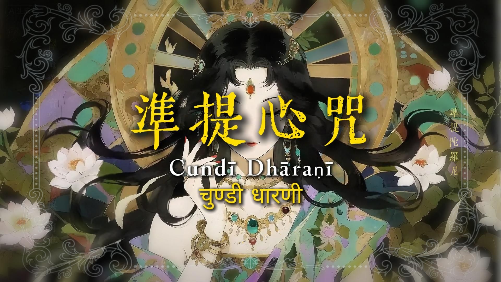 📜《准提心咒》「解厄开智护身」电子佛经 - Cundī Mantra - चुन्दा