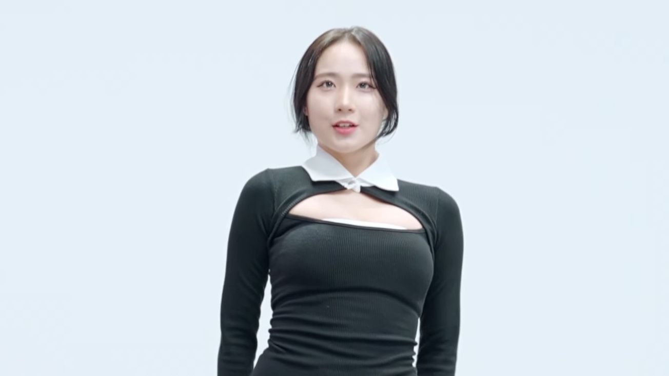 郑仁 bing bing 黑裙