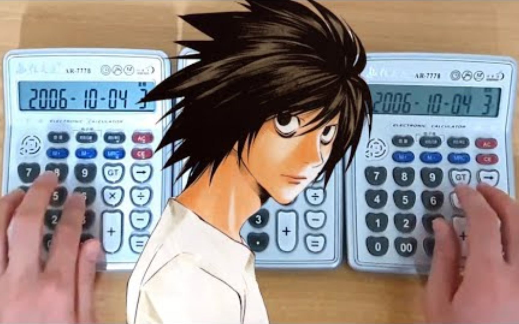 用3台计算器演奏死亡笔记原声带《L's Theme》