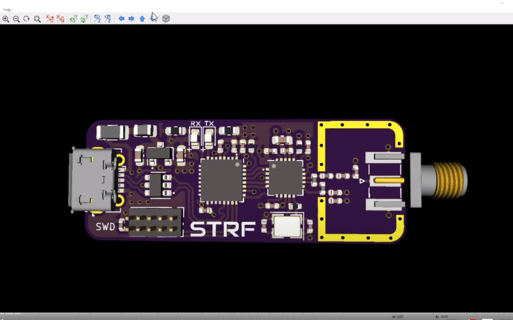 开源软件KiCad STM32 + RF + USB 硬件电路设计展示_哔哩哔哩_bilibili