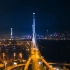 c627 2K高清画质大气夜色城市交通车水马龙马路车流大桥都市夜景延时摄影视频素材