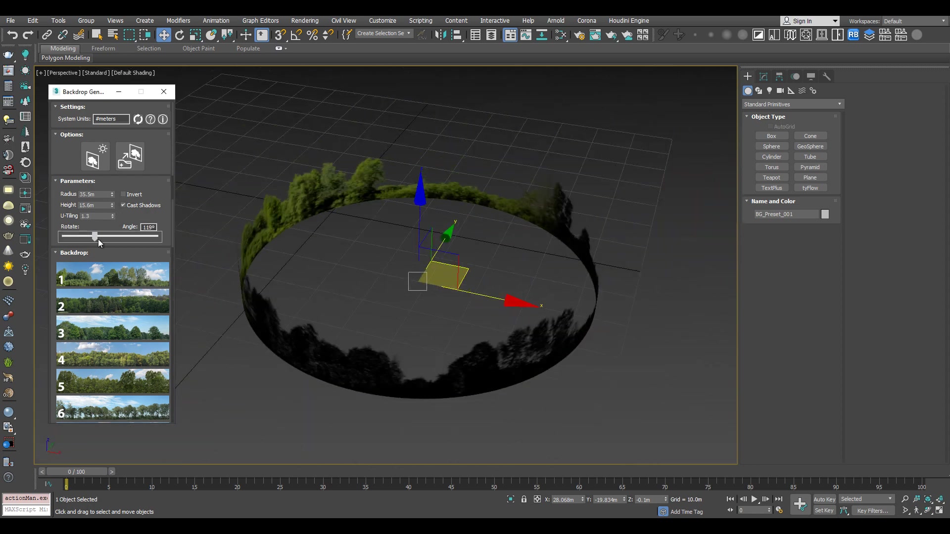 中文汉化3DS MAX插件2D城市植物树木背景生成器插件Backdrop Generator v1.0哔哩哔哩bilibili