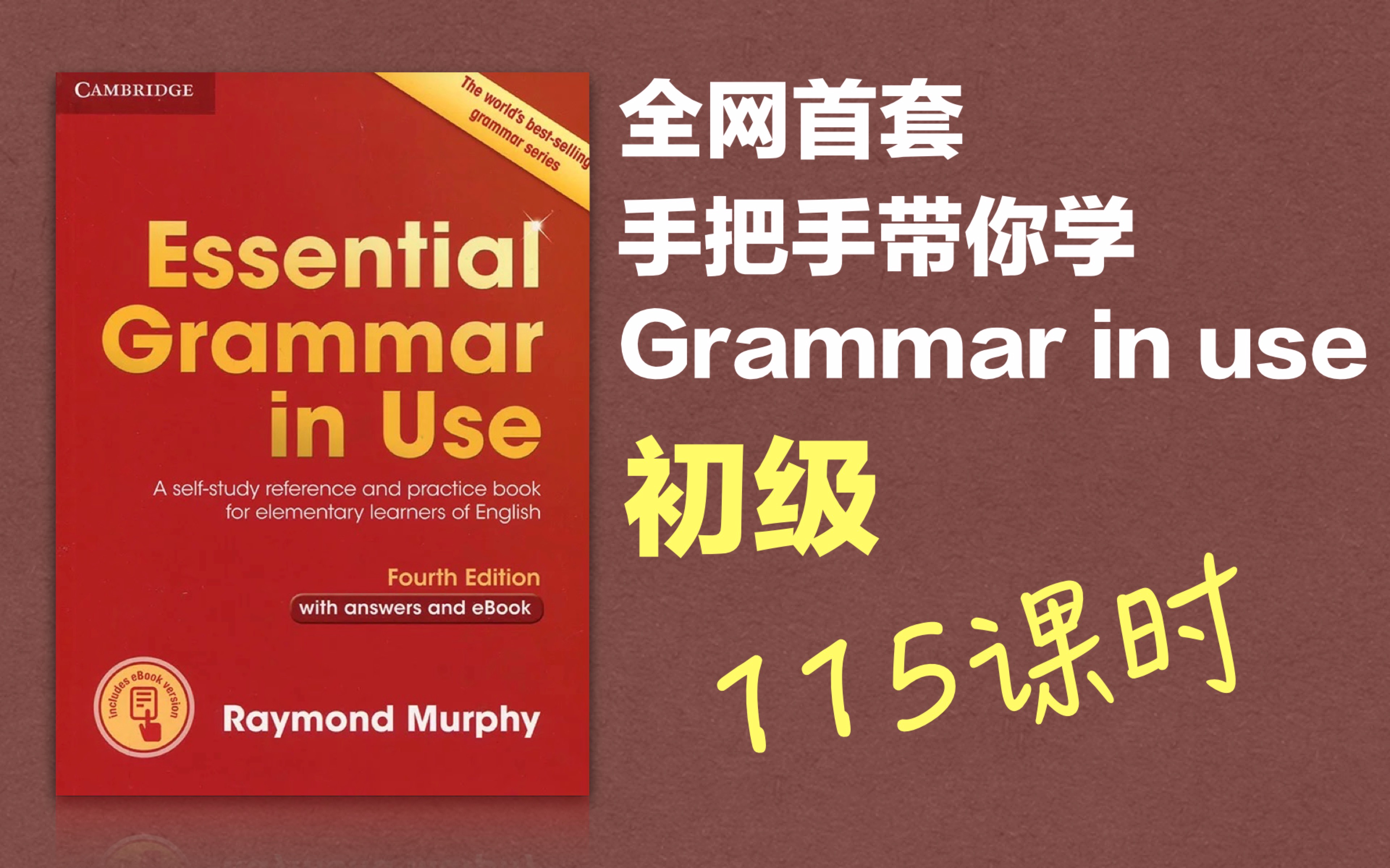 【完结】【Grammar in Use 全网首套视频教程】剑桥语法在用初级 手把手讲解 英语语法