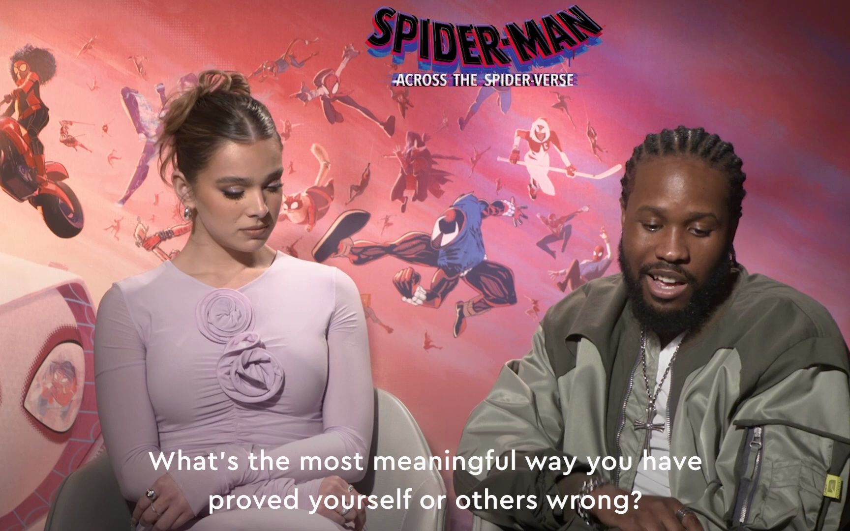 【海莉·斯坦菲尔德】Hailee Steinfeld and Daniel Kaluuya from SpiderMan on Acting Behind