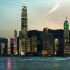 香港城市建筑夜景灯光秀节奏感配乐