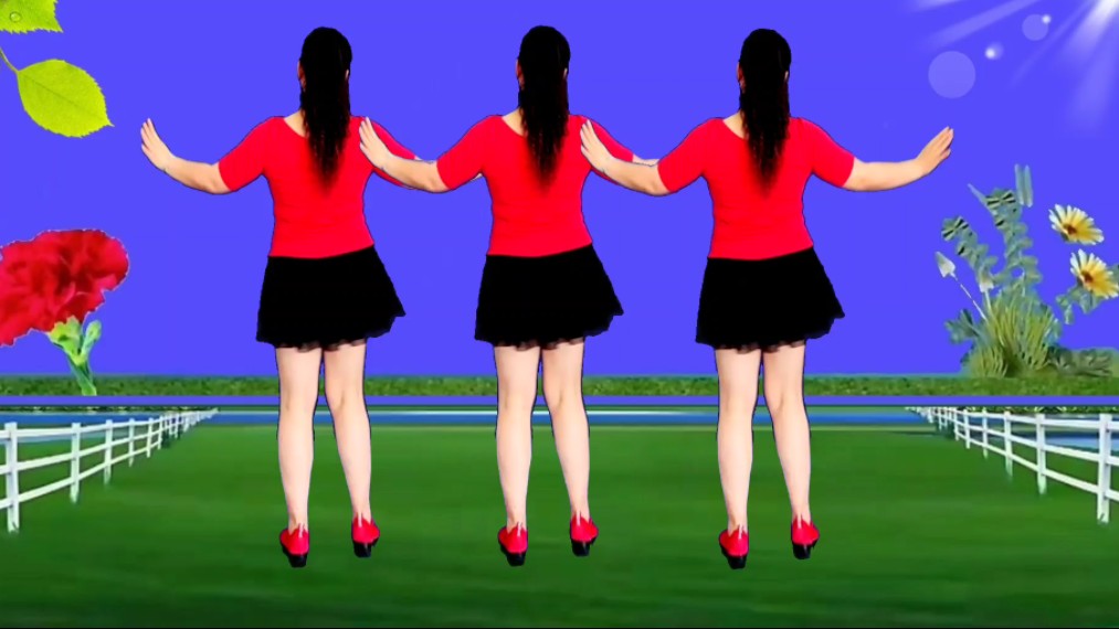 火爆流行广场舞《我想出去看一看》背面演示，好听好看又好学