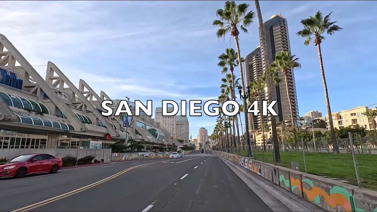 【4K】冬天驾驶在美国加州第三大城市圣迭戈（2024.1）